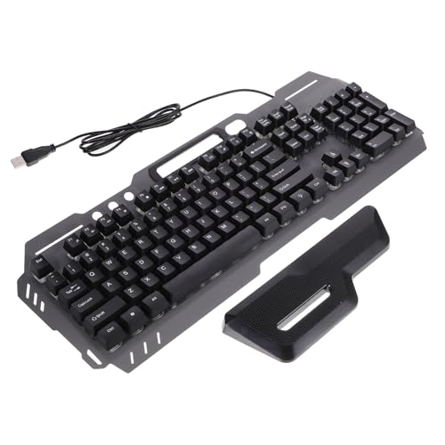 Clavier mécanique étanche SECFOU filaire noir avec repose-poignet ergonomique anti-fatigue