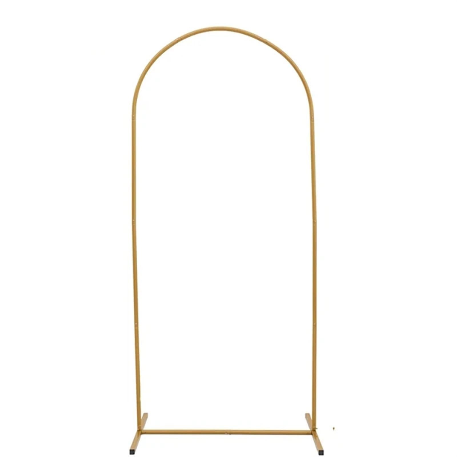 QuxetlRyz Wedding Arch Gold Metal Arch Stand - Balloon Frame for Wedding, Birthday, and Holiday Decorations(4FT 120X50CM)