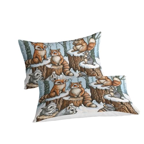 Linge de lit écureuil 3D housse de couette microfibre 140x200 - 3