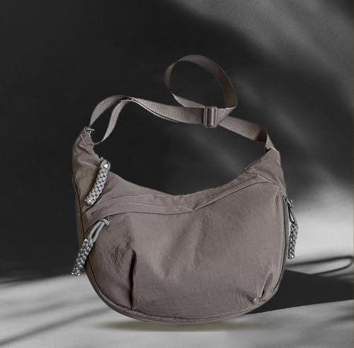 Image of WildHorn Travel Crossbody Crescent Bag for Women | Over-Shoulder Half Moon Sling Purse with Zipper | Unisex Chest Bag & Waist Bag for Daily Travel Use