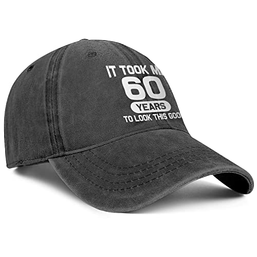 Image of 60th Birthday Gifts for Men Women 60 Year Old Gifts Decorations Took Me 60 Years to Look This Good Washed Cotton Hat