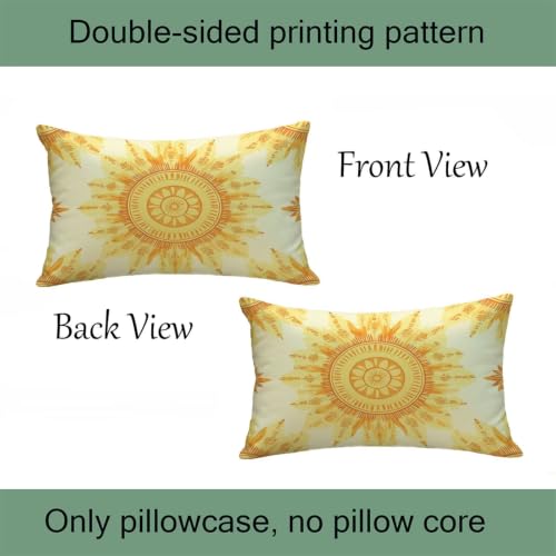 Housse de coussin velours orange 60x80 cm style bohème - 8