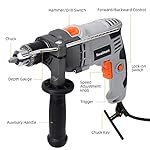 Towallmark 7.5-Amp Hammer Drill with Aluminum Alloy Housing, 1/2-Inch Corded Electric Hammer Drill with 3000RPM, Variable Speed, 15 Drill Bits with Toolbox for Home Improvement, DIY - Image 2