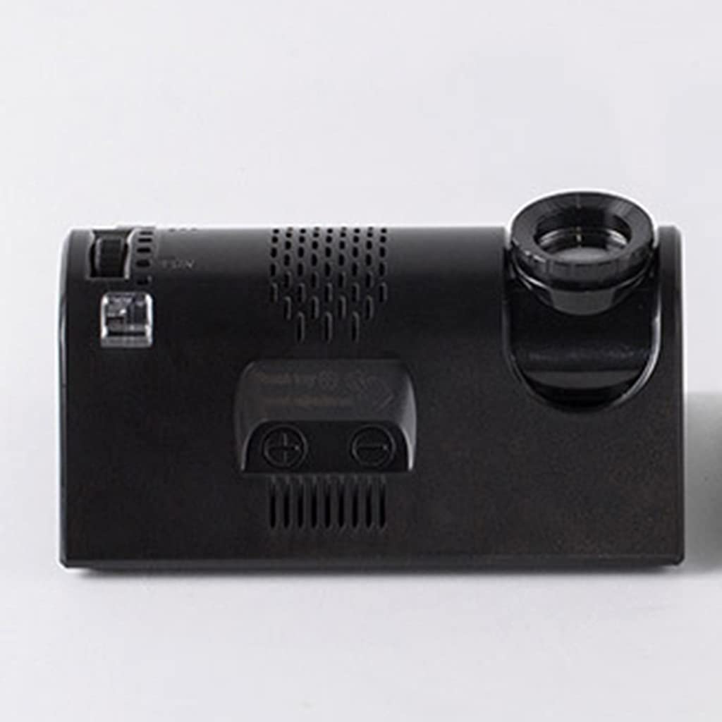 Projection Alarm Clock for Bedroom 90° Projector on Ceiling LED Screen Brightness Dimmer Mantel Remote Control