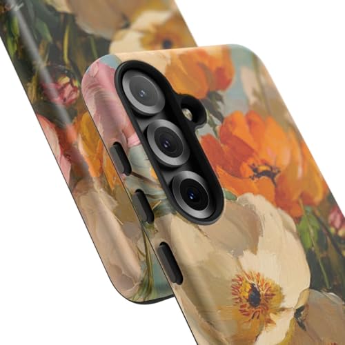 Coque Samsung S25 florale rigide mate pour protéger des rayures sans traces - 2