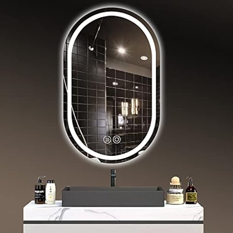 Panana Waterproof Oval LED Bathroom Mirror Cover