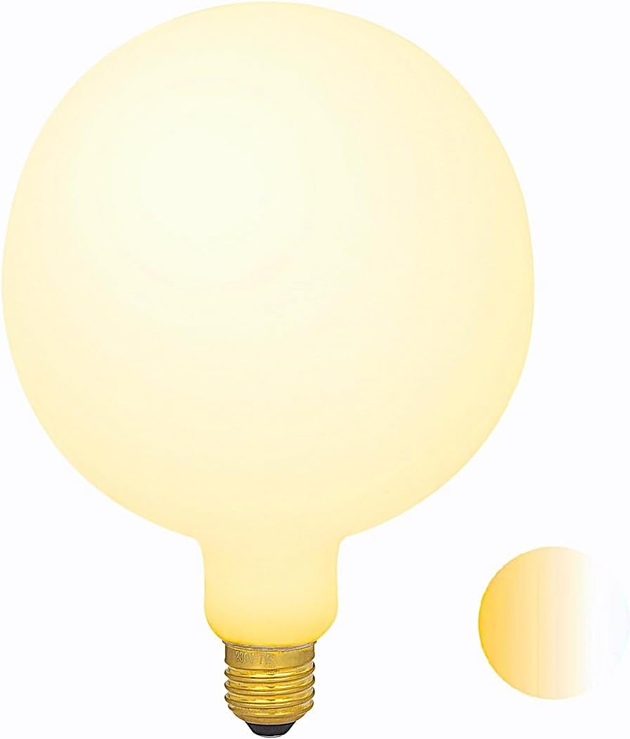 Liii&ARTMAN LED Large Globe Oversized Bulb D5.9′ G47/ G150 7W=60W E26 Dim to Warm 2000K-2800K High Color Accuracy CRI95 Flick-Free Matt Opal Porcelain White 600LM (1-Pack) Liii&ARTMAN LED Large Globe Oversized Bulb D5.9′ G47/ G150 7W=60W E26 Dim to Warm 2000K-2800K High Color Accuracy CRI95 Flick-Free Matt Opal Porcelain White 600LM (1-Pack)