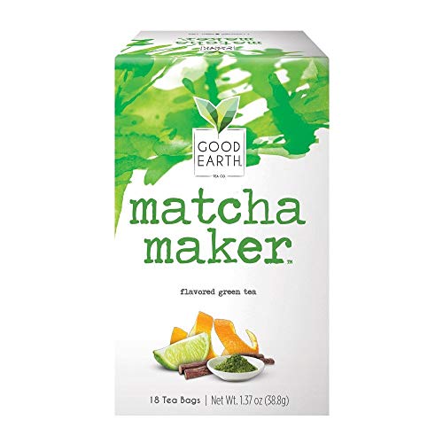 Good Earth Green Tea, Sweet and Spicy, Matcha Maker, 18