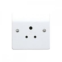 MK K771WHI 5 amp 1-Gang Round-Pin Socket, K771 WHI