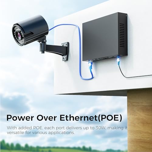 Image of PoE+ Ethernet Switch,IEEE802.3af /at, Up to 30W, 65W, 4*2.5Gb PoE with 2*SFP Uplink,60Gbps,Base-T,Desktop /Wall Mount, for AP & IP Cameras,Home,Gaming,Office,Plug & Play | Fanless Quiet