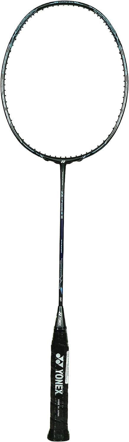 YONEX Voltric Z Force II Tri - voltage System Graphite Strung Badminton Racket with Full Racket Cover (Black) | For Intermediate Players | 85 grams | Maximum String Tension - 24lbs