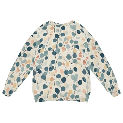 JUNZAN Cartoon Eucalyptus Leaf Little Kids Sweatshirt Hoodie Long Sleeve Kids Pullover Hoodie Party 4T2