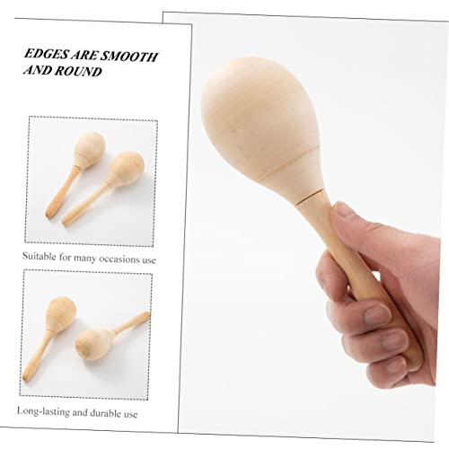 Alasum 24 Pcs Painting Craft With Performances Wooden Hammers Painted Graffiti Percussion Toys Maracas For Favors Game Rustling Wood Interesting Fiesta Shower Rattles Playthings Festival #TOP3