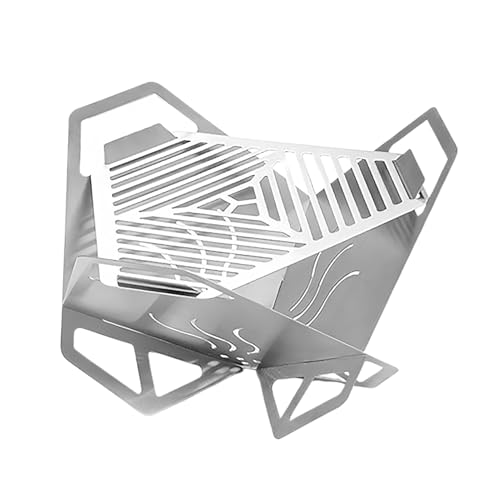 Brasero portátil plegable, calentador plegable portátil decoración plana | Hogar camping para exterior – para familia, amigos y adultos, jardín, exterior, barbacoa, terraza