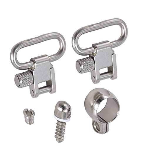 GOODTAC Quick Detachable Sling Swivels Split (0.645-0.66'') Band Accessories Silver Color Set for Winchester and Marlin Centerfire Lever Actions