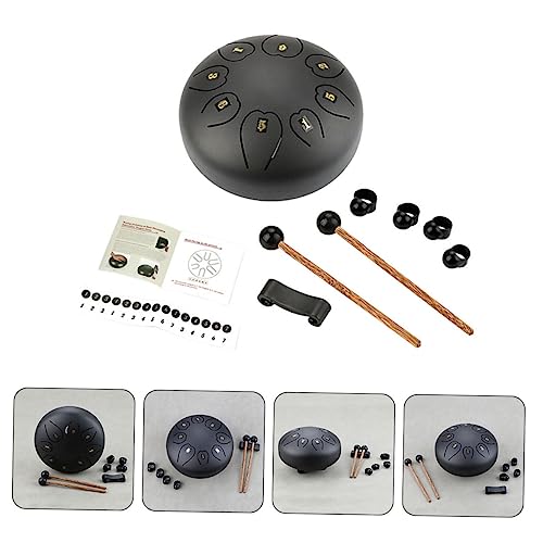 Tambor de lengua negro grande para percusión portátil miniatura 7