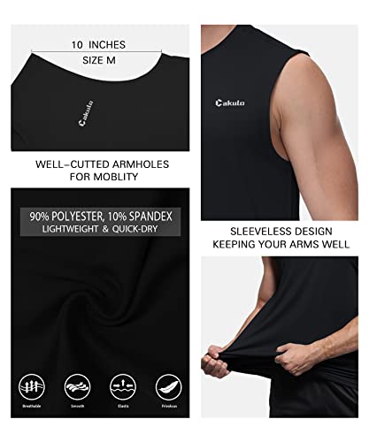 Cakulo Men's Workout Swim Sleeveless Shirts Quick Dry Beach Pool Tech Running Athletic Exercise Muscle Tank Top Big and Tall4