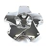 Set of 4 New 18 inch 5 Spoke Chrome Twist Style Wheel Hub Center Caps Covers Replacement for 2002-2007 Lexus SC430