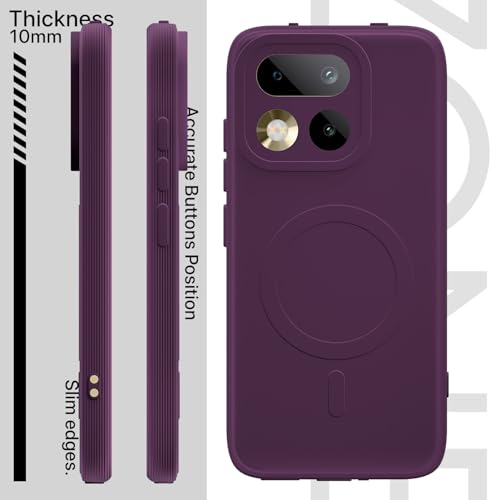 Image of Pikkme Back Cover for Realme 16 Pro 5G Soft Matte Silicone Mag-Safe Design (Mag-Safe Not Support) Camera Protection | Slim Fit Bumper Cover (Purple)