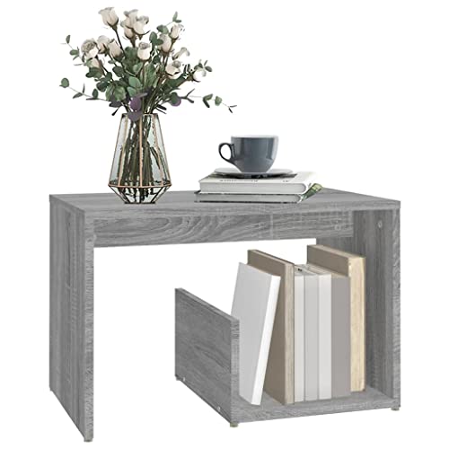 Table d'appoint en bois gris Sonoma compacte et robuste 59 cm