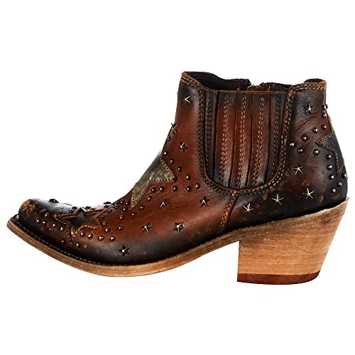 Women`s Black Brown Star Bootie2
