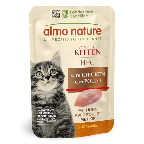 Almo Nature HFC Kitten Complete mit Huhn Alleinfutter für Katzenjunge, Nassfutter, 55g (24er Pack)