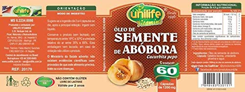 Kit 5 Óleo de semente de abóbora Unilife 60 cápsulas