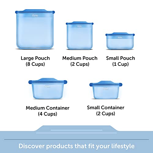 Ziploc Recipientes de preparação de refeições para armazenamento de alimentos de silicone Endurables