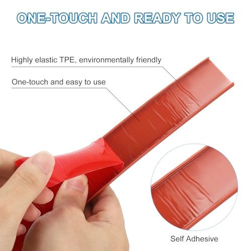 Banda de borde TPE autoadhesiva, protector flexible de bordes de muebles 1/2" 4