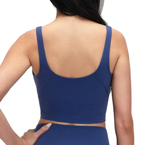 Image of Lemedy Women Sports Bra Longline Crop Tank Top Padded Workout Running Yoga