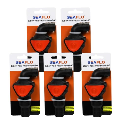 Image of SEAFLO in-Line / 90 Quick Disconnect Non-Return Check Valve PA6+GF+POM Construction, Anti-Backflow Design, Versatile Applications (Choose Size and Style)