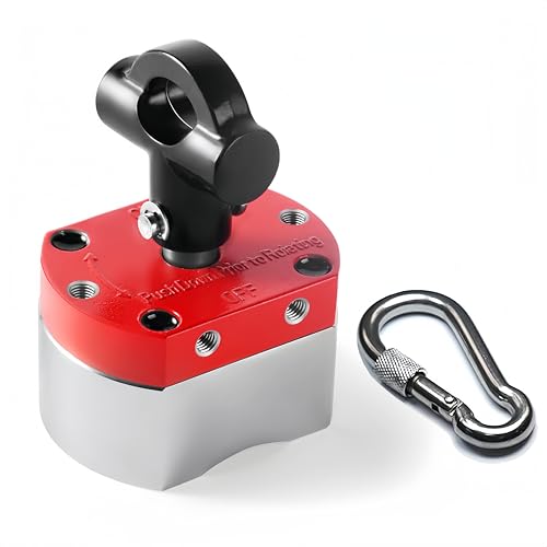 RIHEGIANT - RIHEGIANT Multifunctional ON/Off Magnets,180 lb Magnetic Holding Force Welding Square Base Clamp Holder for Welding Magnet, Tool, Filte, Fishing, Lifting.