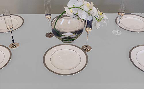 Kadut Rectangle Tablecloth (60 X 102 Inch) White Rectangular Table Cloth For 6 Foot Table | Heavy Duty Fabric | Stain Proof Table Cloth For Parties, Weddings, Kitchen, Wrinkle-Resistant Table Cover #TOP3