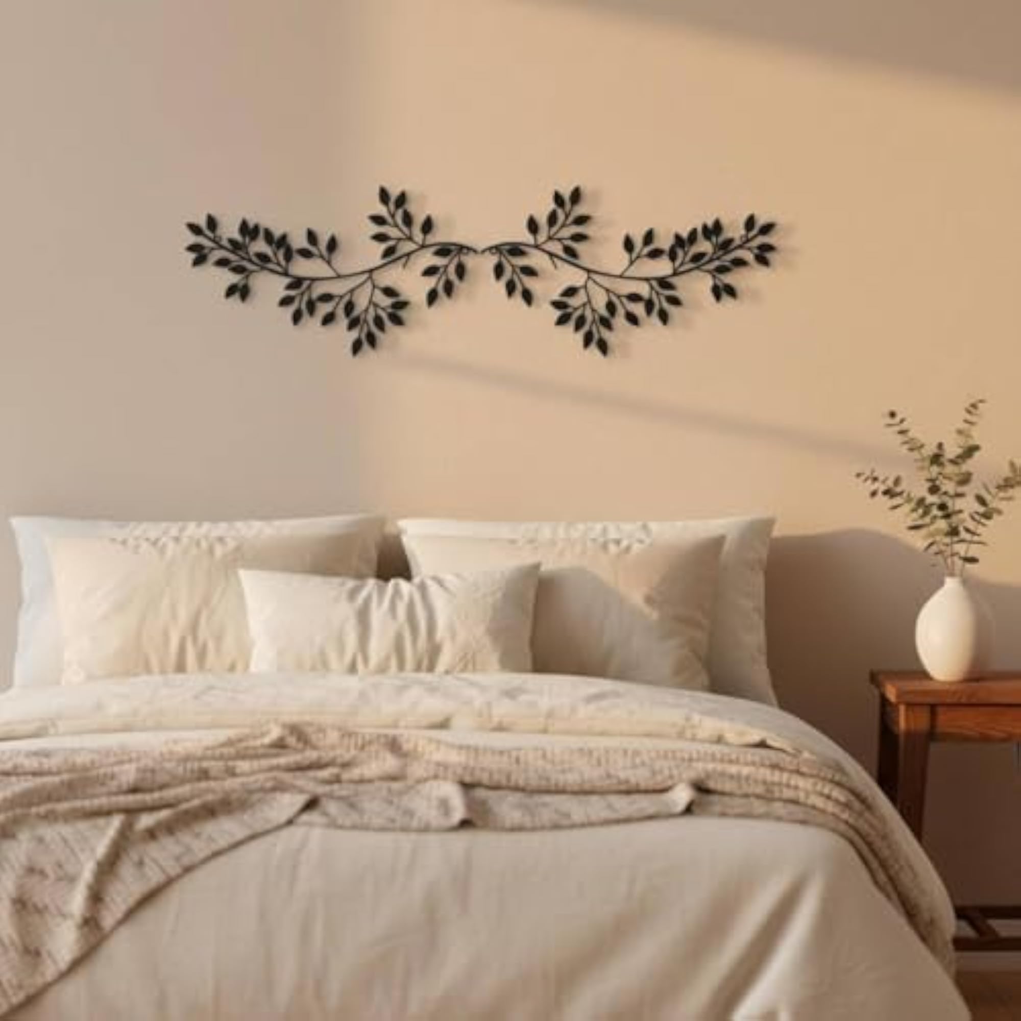 Olive Branch Wall Decor, Wrought Iron Nature-Inspired Art