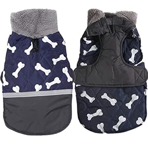 JoyDaog-Fleece-Collar-Reversible-Dog-Coats-for-Small-Dogs-Waterproof-Warm-Puppy-Jacket-for-Cold-WinterBlue-XS - Cucciolini Doodles   JoyDaog-Fleece-Collar-Reversible-Dog-Coats-for-Small-Dogs-Waterproof-Warm-Puppy-Jacket-for-Cold-WinterBlue-XS
