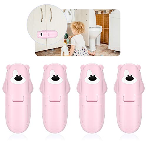 Security Cupboard Locks for Infants – [4 Pack] Youngster Proofing Drawers Locks for Kitchen Toilet Storage Doorways,Cabinet, Oven, Fridge (Pink)