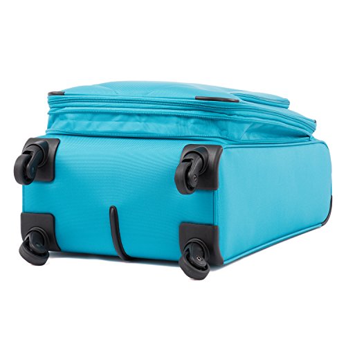 Atlantic Luggage Ultra Lite Softside Expandable Spinner, Turquoise Blue, Carry-On 21-Inch #TOP4