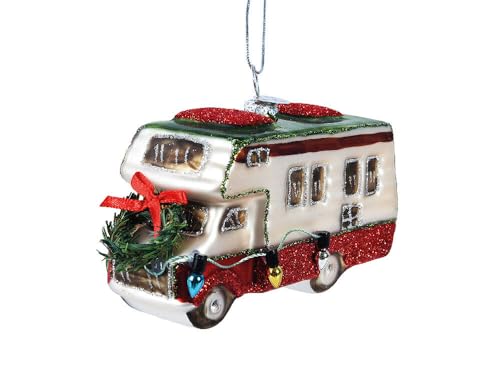 zeitzone Christbaumschmuck Wohnmobil Camper Echtglas...