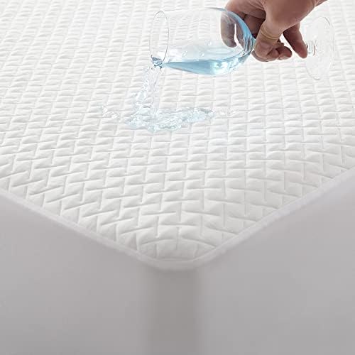 Cozyide Waterproof Mattress Protector Twin Premium Cooling Mattress Pad Cover Breathable Bamboo Noiseless Ultra Soft Bed Cover Fitted with 3D Air Fabric Fits Up to 8-21" Deep Pocket