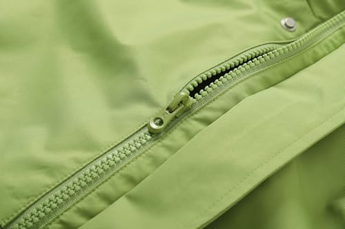 Image of Boys Rain Jacket with Hood Waterproof Casual Lightweight Zipper Raincoat for Kids Outwear Windbreaker Clothes (5-14)