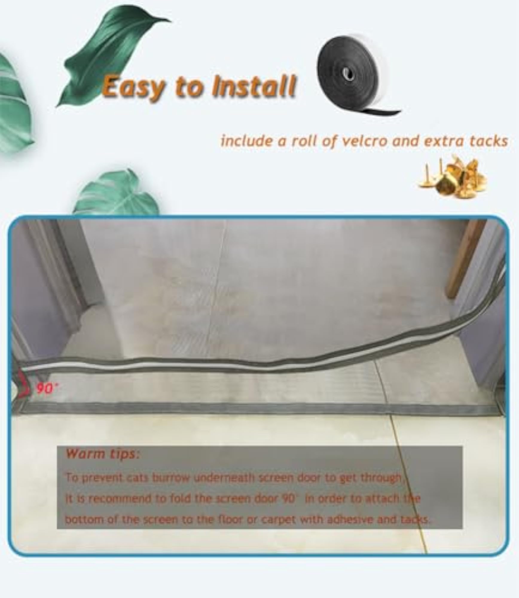 Cat Screen Door Mesh for Easy Installation