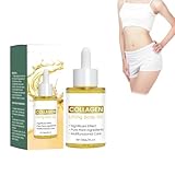 Aceite reafirmante y rejuvenecedor para la piel, aceite corporal reafirmante con colágeno, aceite de masaje hidratante para el cuerpo, mejora la elasticidad y la firmeza de la piel 30 ml (1Pcs)