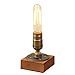 Produktbild Injuicy Loft Vintage Industriell Hölzern Metall Schmiedeeisen Schreibtischlampen Antiken Steampunk Tischlampe Schreibtisch Licht Tisch für Café Balkon Nachttisch Flur Schlafzimmer Wohnzimmer