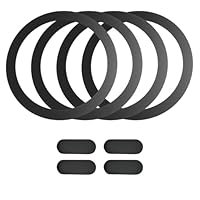 4 Selbstklebender Metall-Leitmagnet Ring für Kabelloses Laden, Kompatibel mit MagSafe, Ultradünner Runder Magnetleit Ring Nicht Magnetischem Material, Geeignet zum kabellosen Laden von Mobiltelefonen