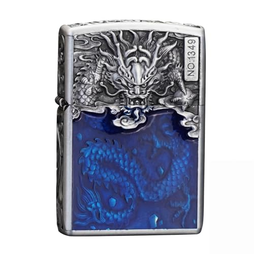 Encendedor Vintage Dragón para Velas Recargable Azul miniatura 1