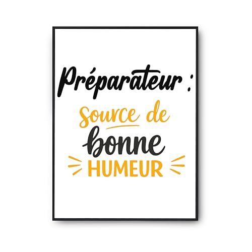 Affiche préparateur source de bonne humeur pour déco murale