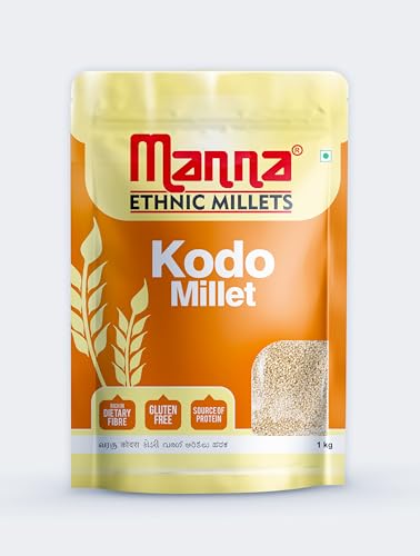 Image of Manna Millets 5Kgs, Whole Grains, Combo pack of 5, Foxtail, Kodo, Little, Barnyard, Proso. Certified Low GI, Unpolished Natural Grains 1kg (Pack of 5)