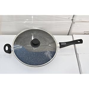 Germany Stoneline Xtreme Series Large 12.8 inch (32cm) Fry Pan with Lid, Non-stick, Non-Toxic Stone Coating Cookware – Top of the line model, better taste food, induction ready