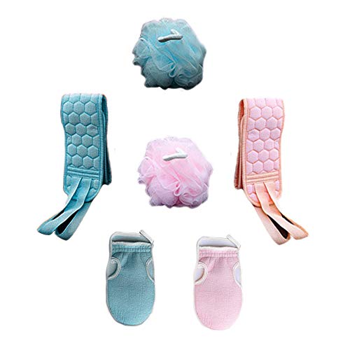 Preisvergleich Produktbild 6stk Badeschwamm, Duschschwamm, Peelingschwamm, Peelinghandschuh, Schwamm, RüCkenbüRste, Bath Sponge, Luffaschwamm, TrockenbüRste, FüR Badezimmer, Toilette