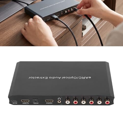 Adaptador de sonido EARC a óptico de 24 bits 192 KHz compatible con canales 7.1 y 5.1 2